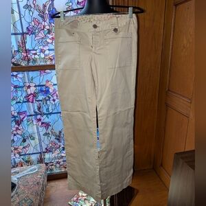 Wide Leg Khaki Pants, Size 6